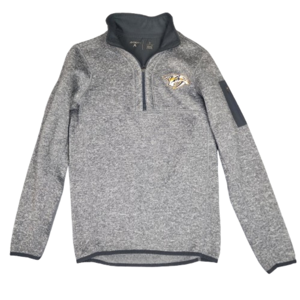 Nashville Predators Hockey Men's Gray Sweater with Logo Size Small By  Antigua